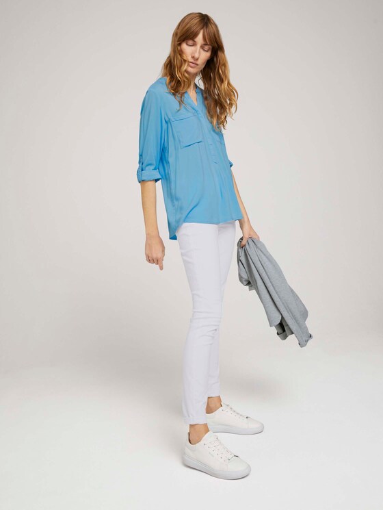 Tunikabluse mit Turn-Up Ärmeln - Frauen - Clear Light Blue Tunikabluse mit Turn-Up Ärmeln - Frauen - Clear Light Blue - 3 - TOM TAILOR
