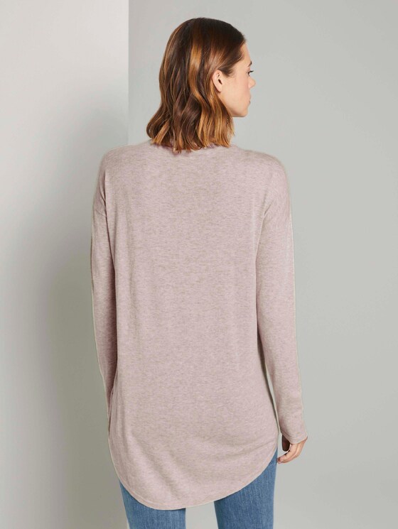Langer Strickpullover - Frauen - cozy beige melange Langer Strickpullover - Frauen - cozy beige melange - 2 - TOM TAILOR Denim