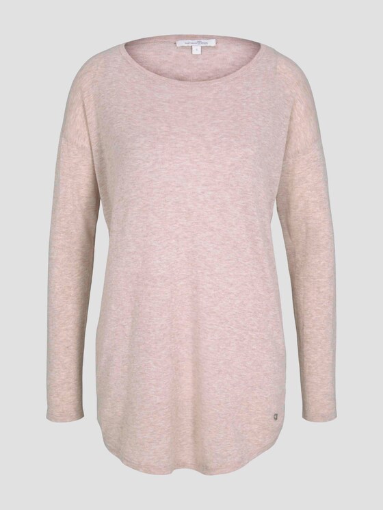 Langer Strickpullover - Frauen - cozy beige melange Langer Strickpullover - Frauen - cozy beige melange - 7 - TOM TAILOR Denim