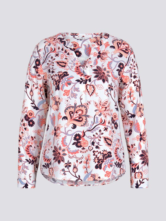 gemusterte Bluse mit Turn-Up Ärmeln - Frauen - cream paisley design gemusterte Bluse mit Turn-Up Ärmeln - Frauen - cream paisley design - 7 - TOM TAILOR