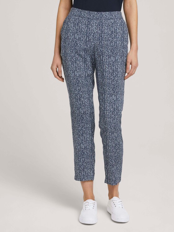 Loose Fit Hose - Frauen - blue minimal design vertical Loose Fit Hose - Frauen - blue minimal design vertical - 1 - TOM TAILOR