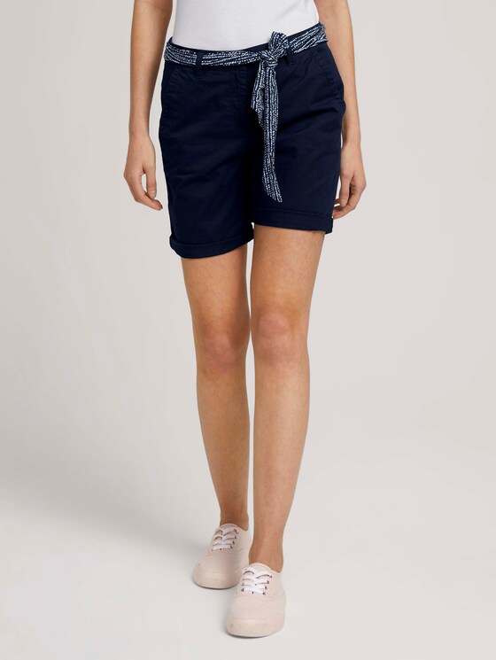 Relaxed Chino Bermuda Shorts - Vrouwen - Sky Captain Blue Relaxed Chino Bermuda Shorts - Vrouwen - Sky Captain Blue - 1 - TOM TAILOR