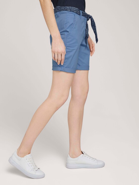 Relaxed chino Bermuda shorts - Women - sea blue Relaxed chino Bermuda shorts - Women - sea blue - 11 - TOM TAILOR