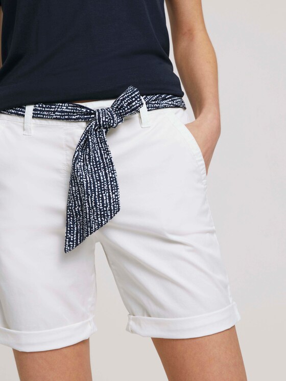 Relaxed chino Bermuda shorts - Women - White Relaxed chino Bermuda shorts - Women - White - 10 - TOM TAILOR