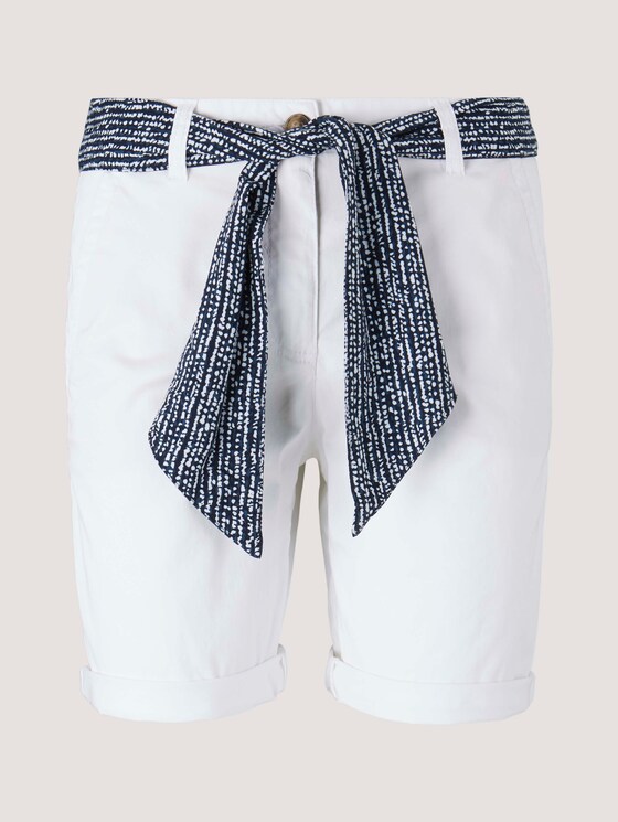 Relaxed chino Bermuda shorts - Women - White Relaxed chino Bermuda shorts - Women - White - 7 - TOM TAILOR