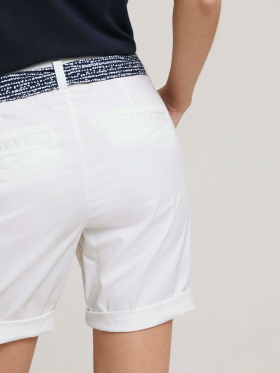 Relaxed chino Bermuda shorts - Women - White Relaxed chino Bermuda shorts - Women - White - 9 - TOM TAILOR
