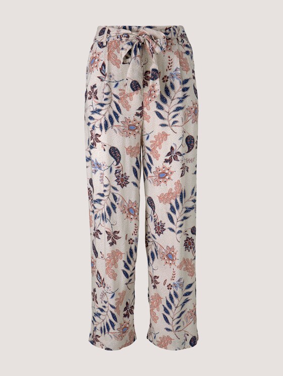 Fließende Culotte Hose - Frauen - white floral design Fließende Culotte Hose - Frauen - white floral design - 7 - TOM TAILOR