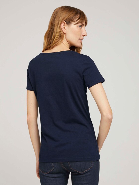 T-Shirt mit Print mit Bio-Baumwolle - Frauen - Sky Captain Blue T-Shirt mit Print mit Bio-Baumwolle - Frauen - Sky Captain Blue - 2 - TOM TAILOR