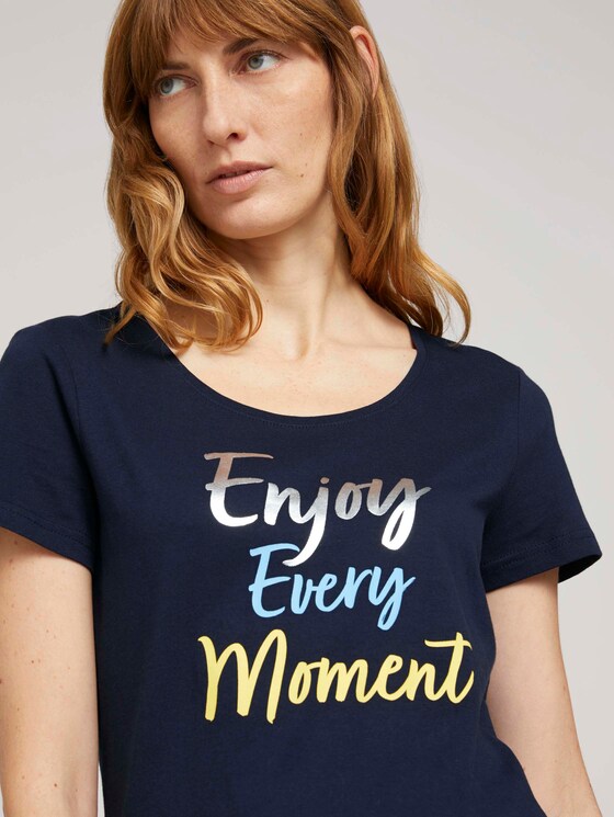 T-Shirt mit Print mit Bio-Baumwolle - Frauen - Sky Captain Blue T-Shirt mit Print mit Bio-Baumwolle - Frauen - Sky Captain Blue - 9 - TOM TAILOR