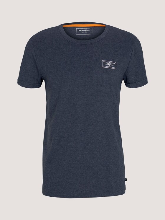 T-Shirt mit Ärmelaufschlag - Männer - Sky Captain Blue Non-Solid T-Shirt mit Ärmelaufschlag - Männer - Sky Captain Blue Non-Solid - 7 - TOM TAILOR Denim