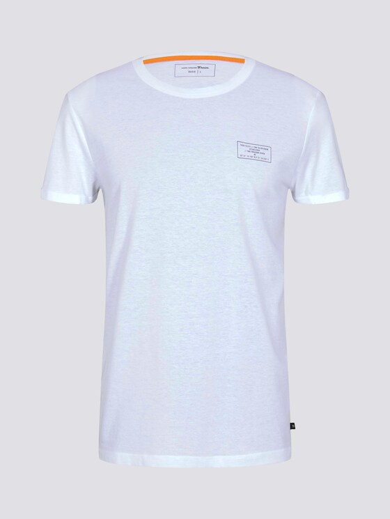 T-Shirt mit Ärmelaufschlag - Männer - White T-Shirt mit Ärmelaufschlag - Männer - White - 7 - TOM TAILOR Denim