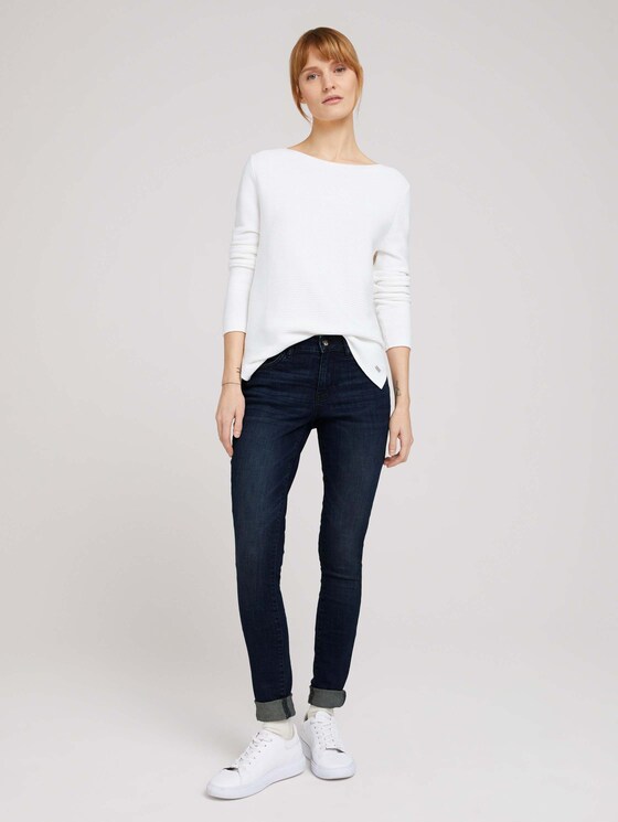 Ottoman Pullover mit Bio-Baumwolle - Frauen - Whisper White Ottoman Pullover mit Bio-Baumwolle - Frauen - Whisper White - 3 - TOM TAILOR