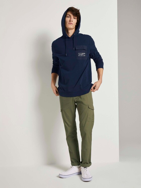 Hoodie met borstzak - Mannen - Sky Captain Blue Hoodie met borstzak - Mannen - Sky Captain Blue - 3 - TOM TAILOR Denim