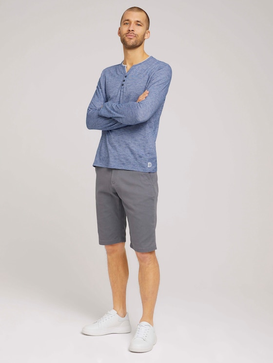 Chino Slim Shorts mit Bio-Baumwolle - Männer - Castlerock Grey Chino Slim Shorts mit Bio-Baumwolle - Männer - Castlerock Grey - 3 - TOM TAILOR