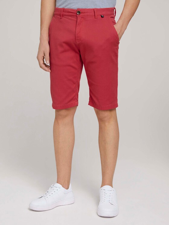 Chino Slim Shorts mit Bio-Baumwolle - Männer - Plain Red Chino Slim Shorts mit Bio-Baumwolle - Männer - Plain Red - 1 - TOM TAILOR