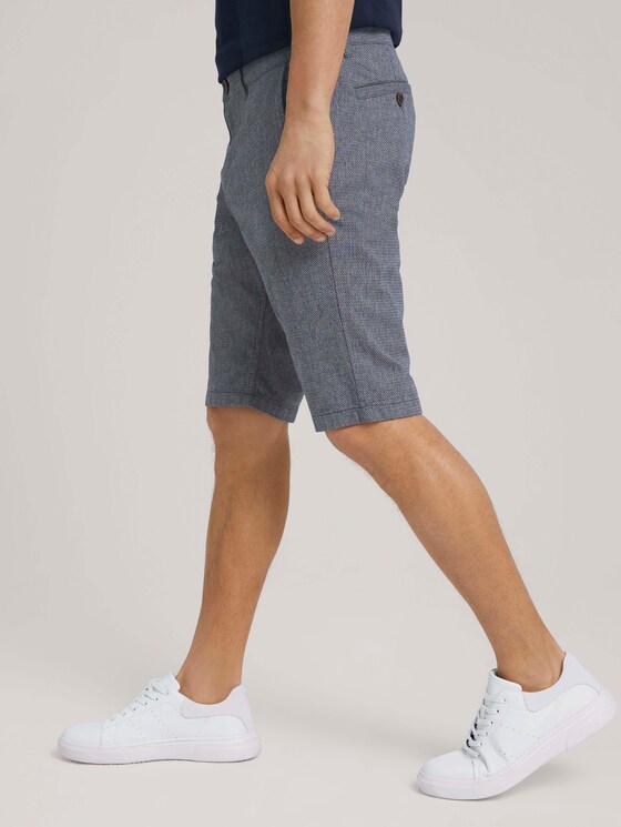 Josh Slim Chino-Shorts - Männer - blue structure Josh Slim Chino-Shorts - Männer - blue structure - 11 - TOM TAILOR