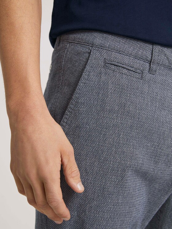 Josh Slim Chino-Shorts - Männer - blue structure Josh Slim Chino-Shorts - Männer - blue structure - 9 - TOM TAILOR