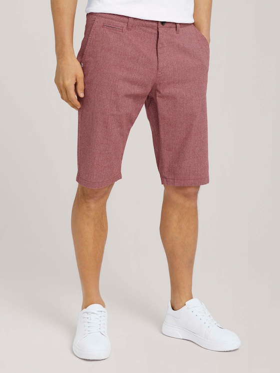 Josh Slim Chino-Shorts - Männer - red minimal design Josh Slim Chino-Shorts - Männer - red minimal design - 1 - TOM TAILOR