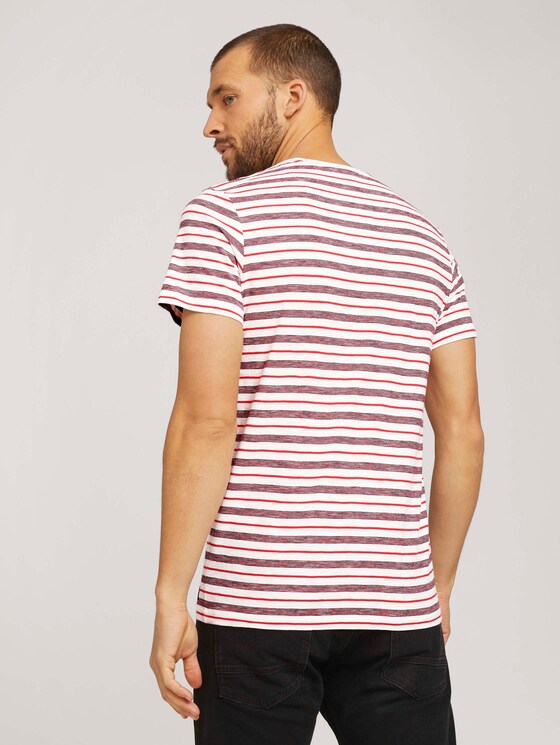 gestreiftes T-Shirt mit Rundhalsausschnitt - Männer - powerful red yarn dye stripe gestreiftes T-Shirt mit Rundhalsausschnitt - Männer - powerful red yarn dye stripe - 2 - TOM TAILOR