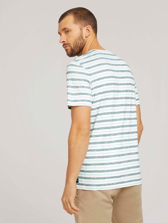 gestreiftes T-Shirt mit Rundhalsausschnitt - Männer - lucite green stripe gestreiftes T-Shirt mit Rundhalsausschnitt - Männer - lucite green stripe - 2 - TOM TAILOR