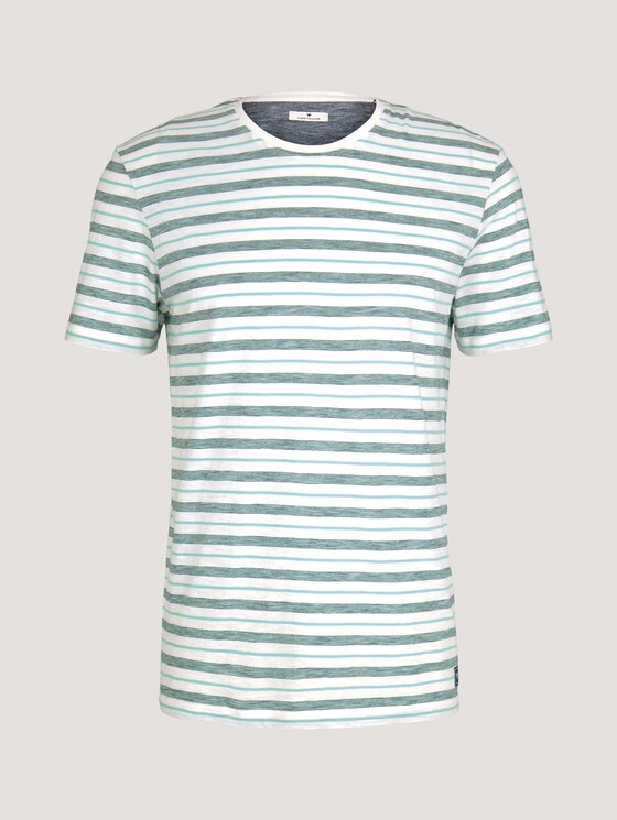 gestreiftes T-Shirt mit Rundhalsausschnitt - Männer - lucite green stripe gestreiftes T-Shirt mit Rundhalsausschnitt - Männer - lucite green stripe - 7 - TOM TAILOR