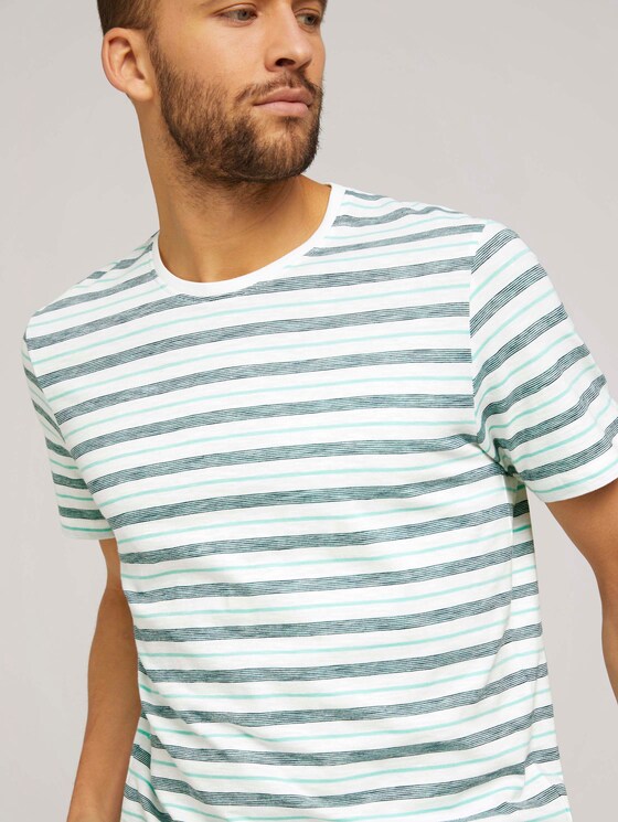 gestreiftes T-Shirt mit Rundhalsausschnitt - Männer - lucite green stripe gestreiftes T-Shirt mit Rundhalsausschnitt - Männer - lucite green stripe - 9 - TOM TAILOR