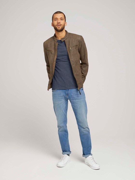 gepunktetes Tshirt - Männer - Dark Blue gepunktetes Tshirt - Männer - Dark Blue - 3 - TOM TAILOR