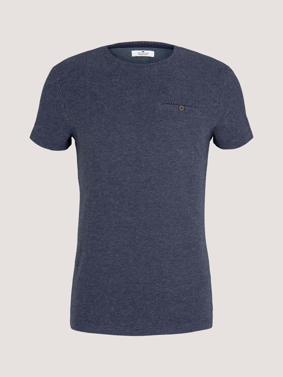 gepunktetes Tshirt - Männer - Dark Blue gepunktetes Tshirt - Männer - Dark Blue - 7 - TOM TAILOR