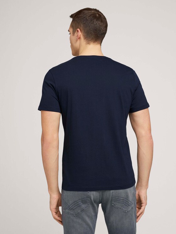 T-Shirt mit Bio-Baumwolle - Männer - Dark Blue T-Shirt mit Bio-Baumwolle - Männer - Dark Blue - 2 - TOM TAILOR