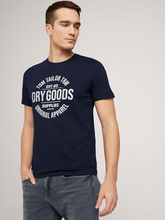 T-Shirt mit Bio-Baumwolle - Männer - Dark Blue T-Shirt mit Bio-Baumwolle - Männer - Dark Blue - 5 - TOM TAILOR