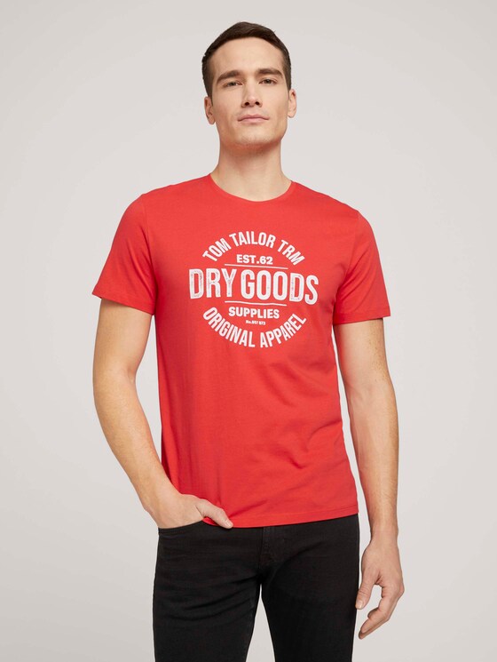 T-Shirt mit Bio-Baumwolle - Männer - Powerful Red T-Shirt mit Bio-Baumwolle - Männer - Powerful Red - 1 - TOM TAILOR