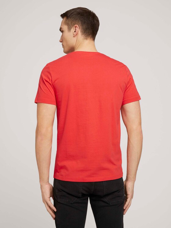 T-Shirt mit Bio-Baumwolle - Männer - Powerful Red T-Shirt mit Bio-Baumwolle - Männer - Powerful Red - 2 - TOM TAILOR