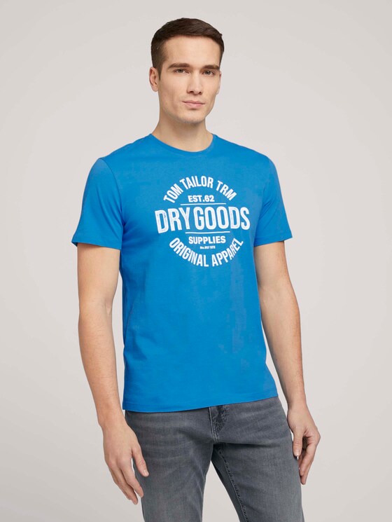 T-Shirt mit Bio-Baumwolle - Männer - bright ibiza blue T-Shirt mit Bio-Baumwolle - Männer - bright ibiza blue - 1 - TOM TAILOR