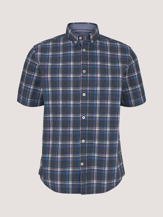 kariertes Hemd - Männer - navy space yarn check kariertes Hemd - Männer - navy space yarn check - 7 - TOM TAILOR