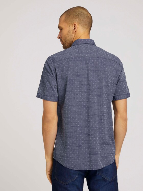 gemustertes Hemd - Männer - navy white fil a fil dobby gemustertes Hemd - Männer - navy white fil a fil dobby - 2 - TOM TAILOR