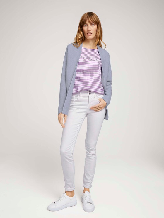 gestreiftes Langarmshirt mit Bio-Baumwolle - Frauen - offwhite lilac bigger stripe gestreiftes Langarmshirt mit Bio-Baumwolle - Frauen - offwhite lilac bigger stripe - 3 - TOM TAILOR