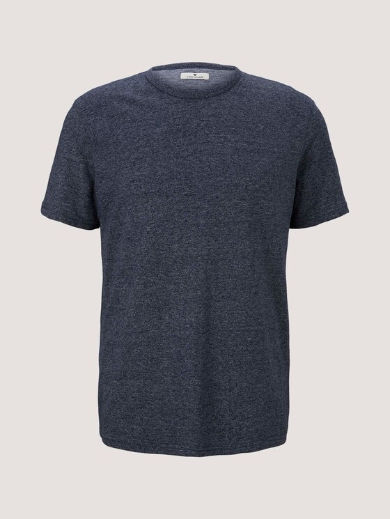 strukturiertes Tshirt - Männer - sky captain blue melange strukturiertes Tshirt - Männer - sky captain blue melange - 7 - TOM TAILOR