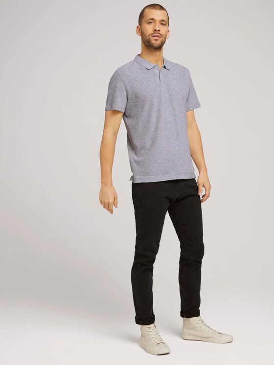 Weiches Frottier Poloshirt - Männer - Light Stone Grey Melange Weiches Frottier Poloshirt - Männer - Light Stone Grey Melange - 3 - TOM TAILOR