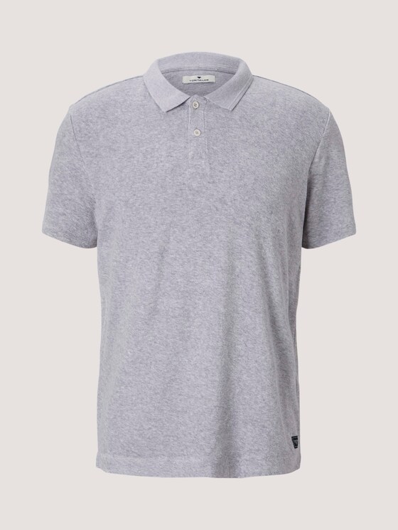 Weiches Frottier Poloshirt - Männer - Light Stone Grey Melange Weiches Frottier Poloshirt - Männer - Light Stone Grey Melange - 7 - TOM TAILOR