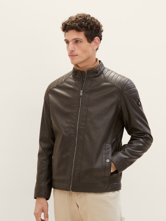 Faux leather biker jacket by Tom Tailor