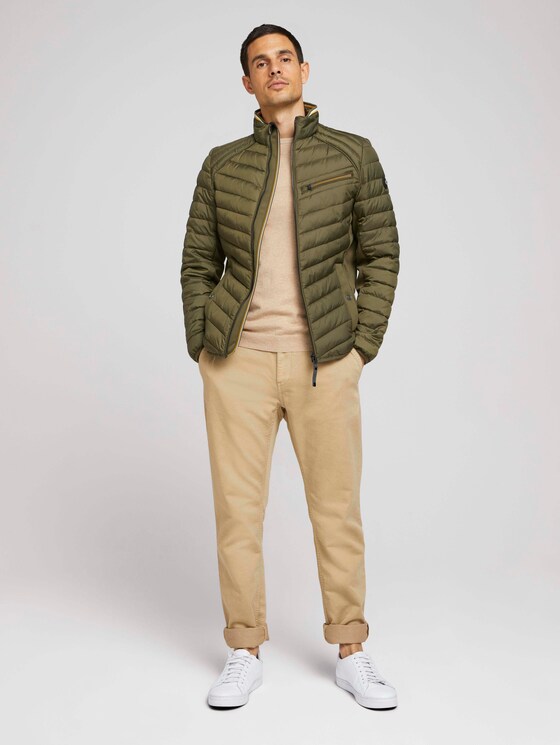quilted hybrid jacket - Men - Olive Night Green quilted hybrid jacket - Men - Olive Night Green - 3 - TOM TAILOR