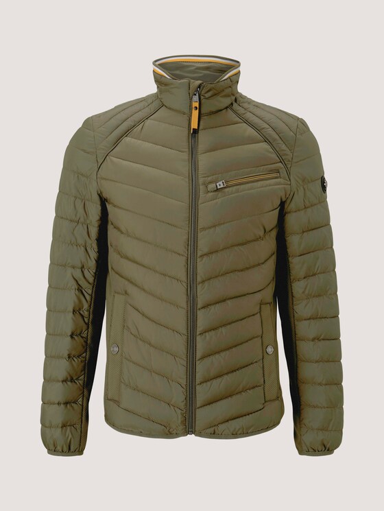 quilted hybrid jacket - Men - Olive Night Green quilted hybrid jacket - Men - Olive Night Green - 7 - TOM TAILOR