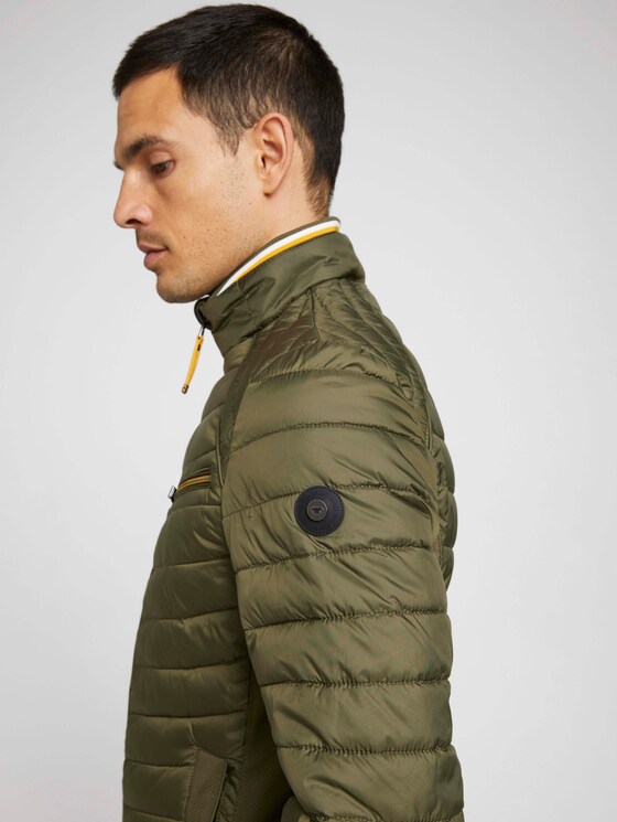 quilted hybrid jacket - Men - Olive Night Green quilted hybrid jacket - Men - Olive Night Green - 9 - TOM TAILOR