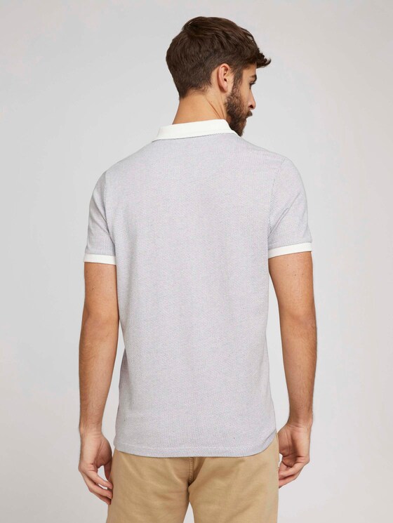 Poloshirt mit Birdseye-Muster - Männer - Off White Poloshirt mit Birdseye-Muster - Männer - Off White - 2 - TOM TAILOR