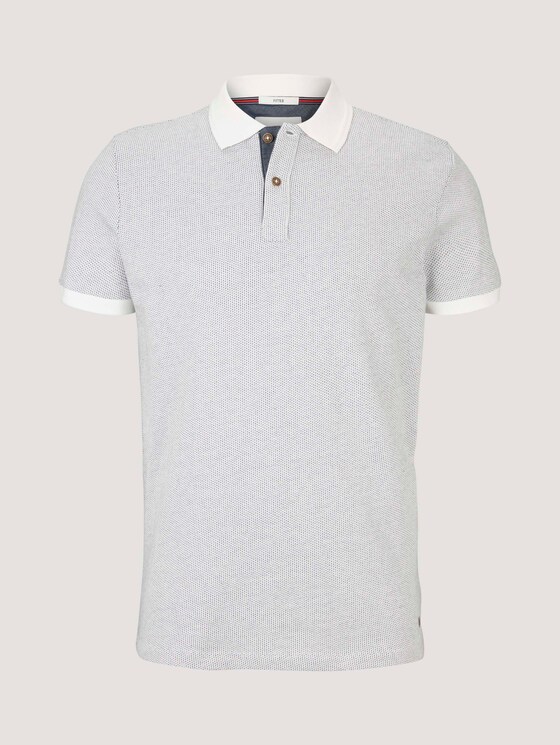 Poloshirt mit Birdseye-Muster - Männer - Off White Poloshirt mit Birdseye-Muster - Männer - Off White - 7 - TOM TAILOR