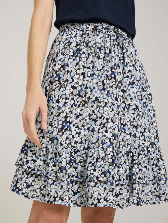 Blumen Rock mit Volants - Frauen - navy floral design Blumen Rock mit Volants - Frauen - navy floral design - 9 - TOM TAILOR