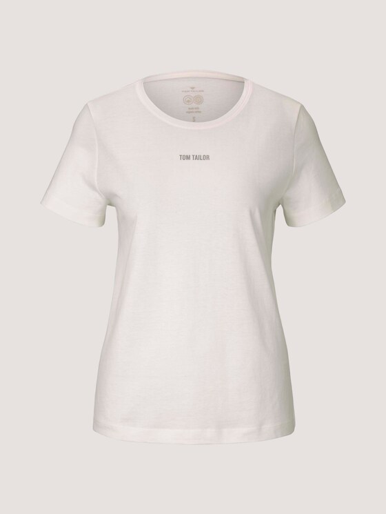 T-Shirt mit Bio-Baumwolle - Frauen - Whisper White T-Shirt mit Bio-Baumwolle - Frauen - Whisper White - 7 - TOM TAILOR