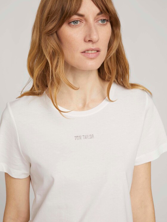 T-Shirt mit Bio-Baumwolle - Frauen - Whisper White T-Shirt mit Bio-Baumwolle - Frauen - Whisper White - 9 - TOM TAILOR