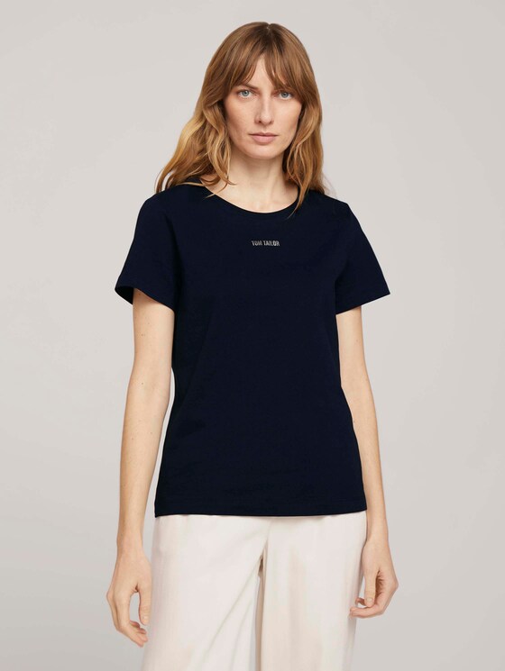 T-Shirt mit Bio-Baumwolle - Frauen - Sky Captain Blue T-Shirt mit Bio-Baumwolle - Frauen - Sky Captain Blue - 1 - TOM TAILOR