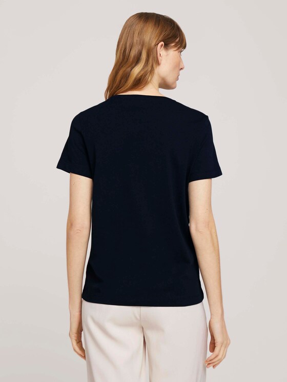 T-Shirt mit Bio-Baumwolle - Frauen - Sky Captain Blue T-Shirt mit Bio-Baumwolle - Frauen - Sky Captain Blue - 2 - TOM TAILOR